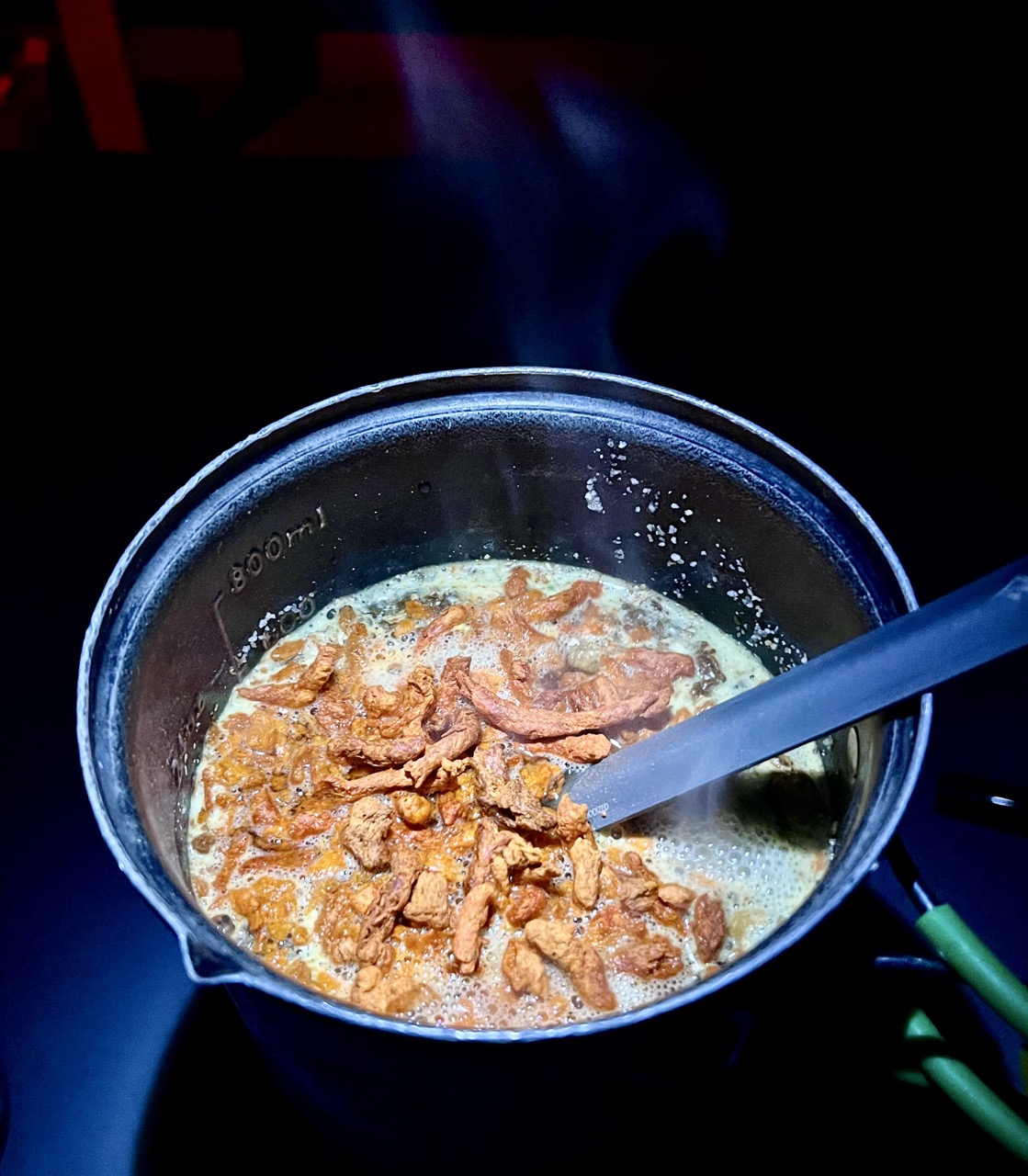 Mushroom Polenta and Vegan “Sausage”